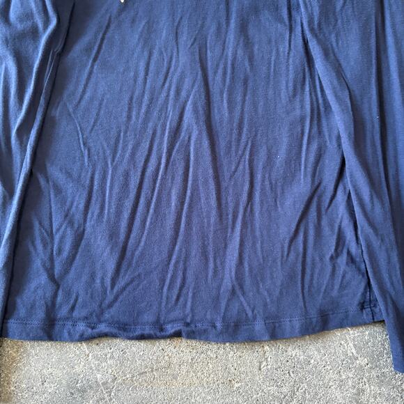 Nike Sportswear Shirt Mens S Blue Long Sleeve Athleisure Spell Out Logo - Picture 3 of 9